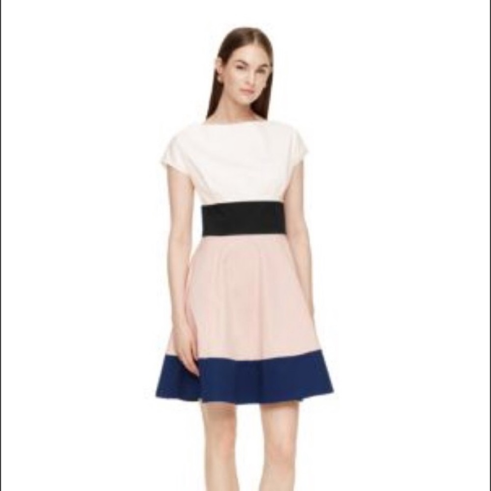 KATE SPADE Colorblock Fiorella Flare Dress